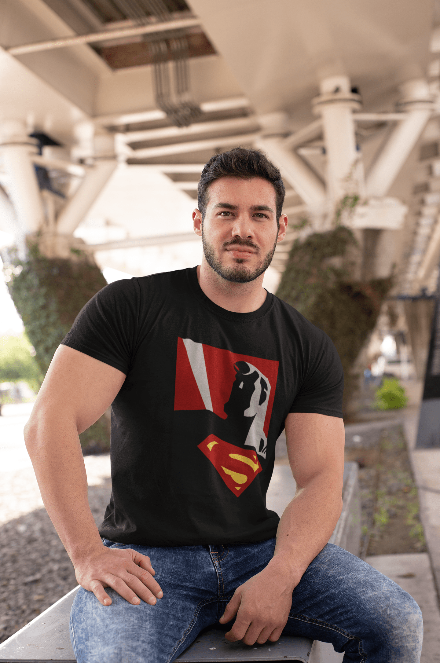 SUPERMAN MAN OF STEEL HALF-SLEEVE T-SHIRTS by ANTHERR