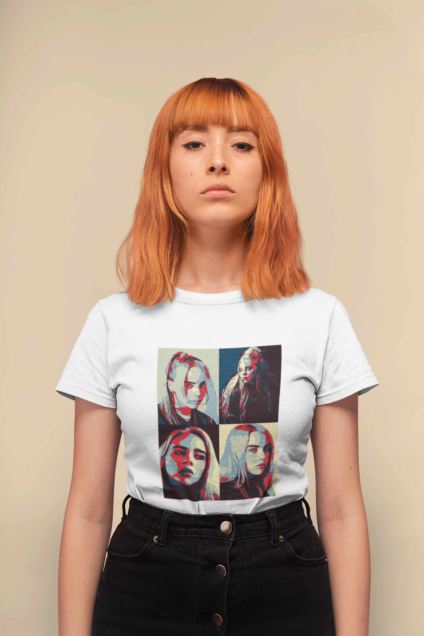 Different Shades of Billie: Aesthetic - Half Sleeve T-Shirts