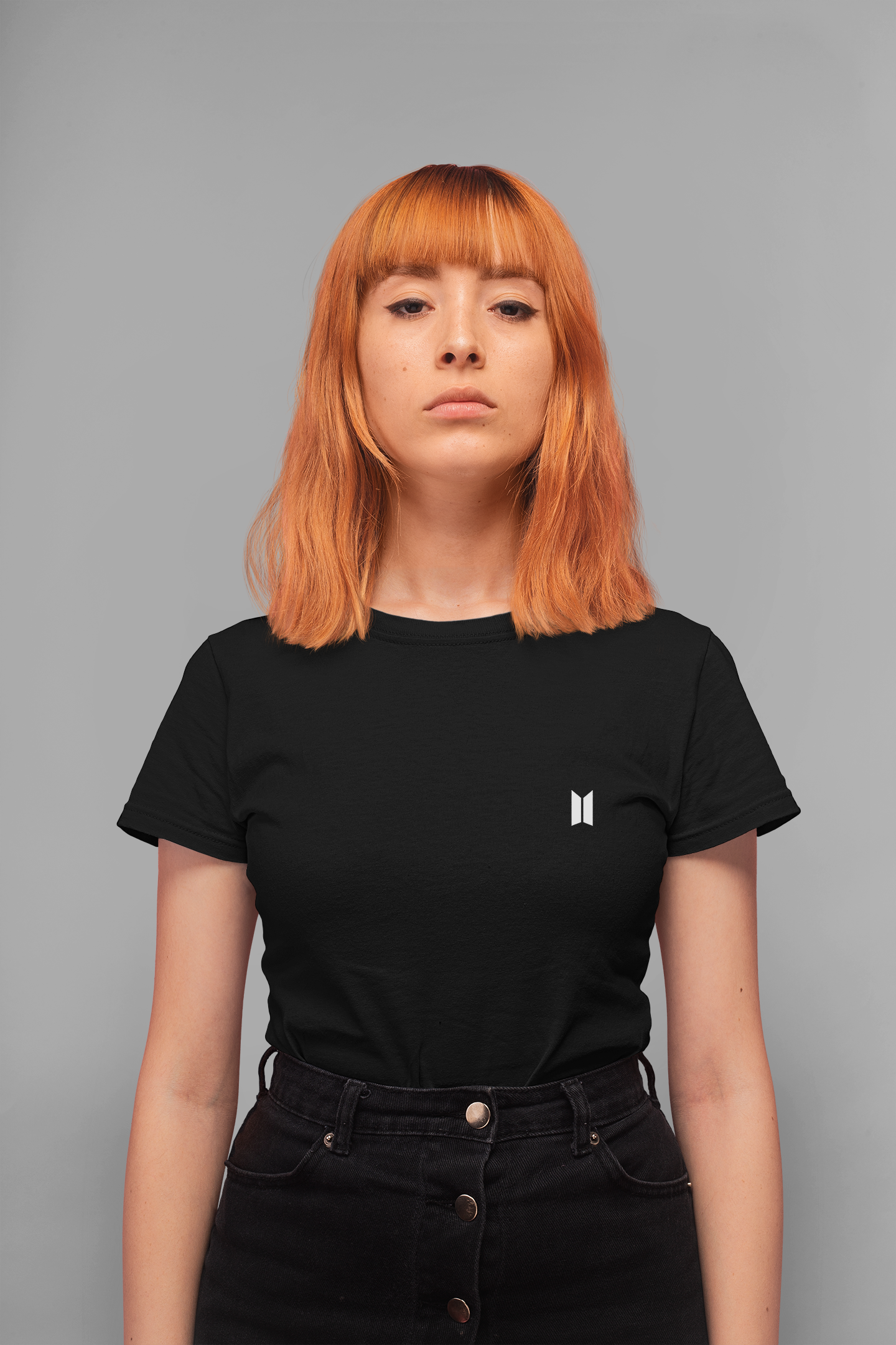 BTS LOGO with You Never Walk Alone (Double Sided Print)- HALF-SLEEVE T-SHIRTS