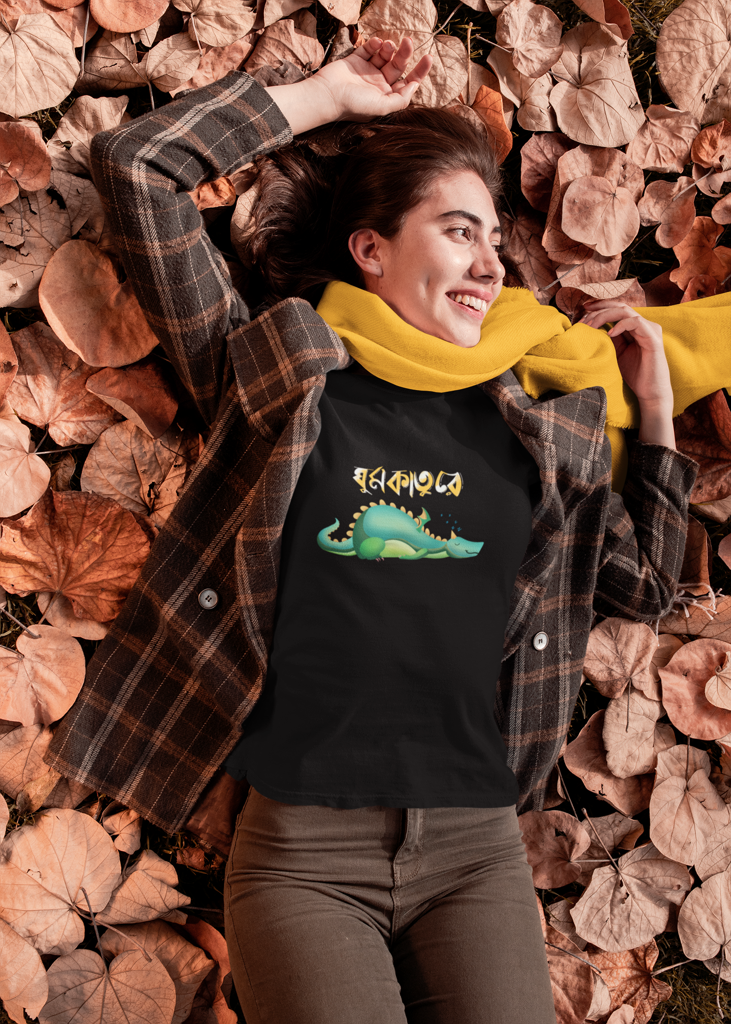 GHUMKATURE : BENGALI FEVER - HALF-SLEEVE T-SHIRT BLACK