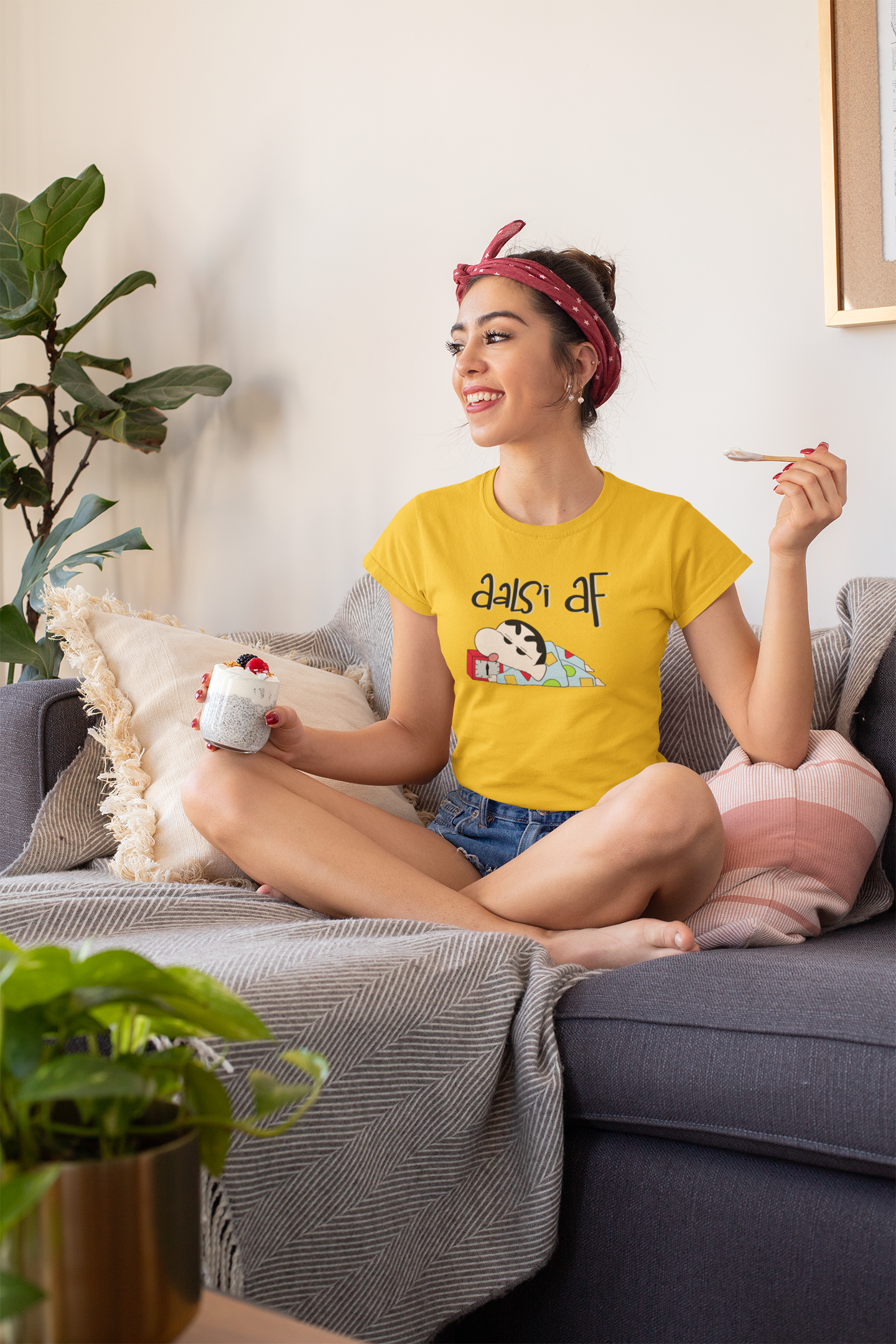 AALSI AF : SHINCHAN - HALF-SLEEVE T-SHIRTS YELLOW