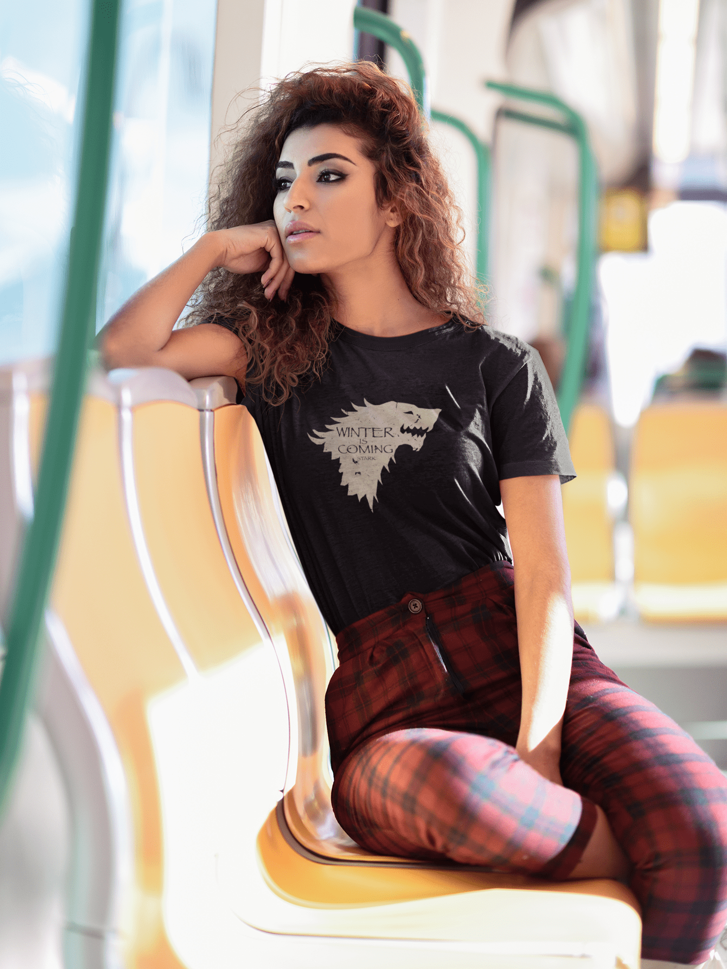 WINTER IS COMING -GAME OF THRONES" - HALF SLEEVE T-SHIRTS BLACK