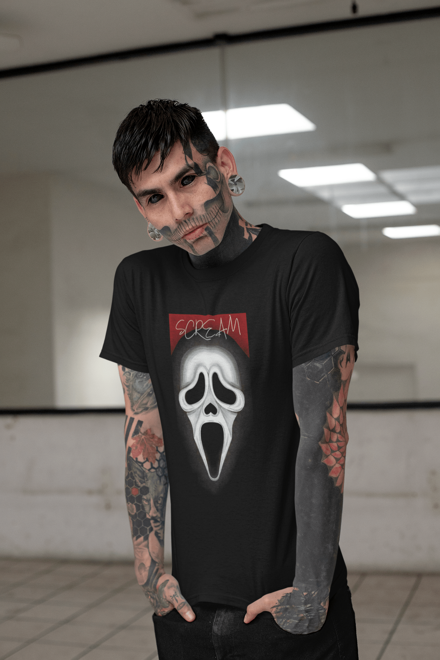 SCREAM - HALF-SLEEVE T-SHIRTS BLACK
