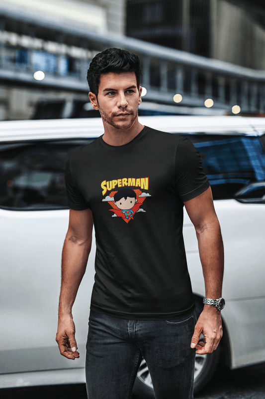 " SUPERMAN " - HALF-SLEEVE T-SHIRTS BLACK