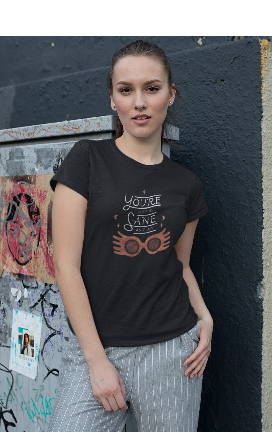 YOU'RE JUST AS SANE AS I AM- HALF-SLEEVE T-SHIRTS BLACK