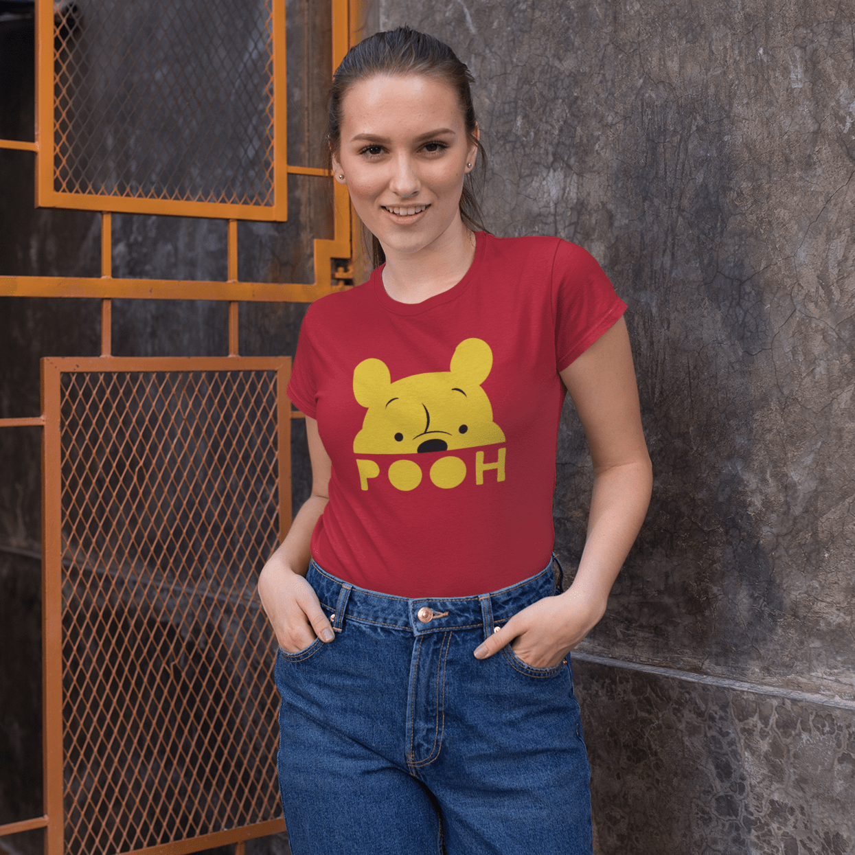 POOH : Winnie the Pooh & Pals - HALF-SLEEVE WOMEN T-SHIRTS
