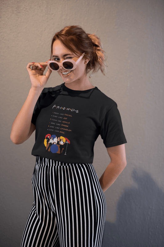 FRIENDS - HALF-SLEEVE T-SHIRT BLACK