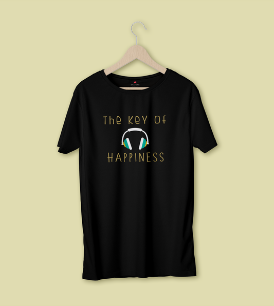 THE KEY OF HAPPINESS HALF-SLEEVE T-SHIRT