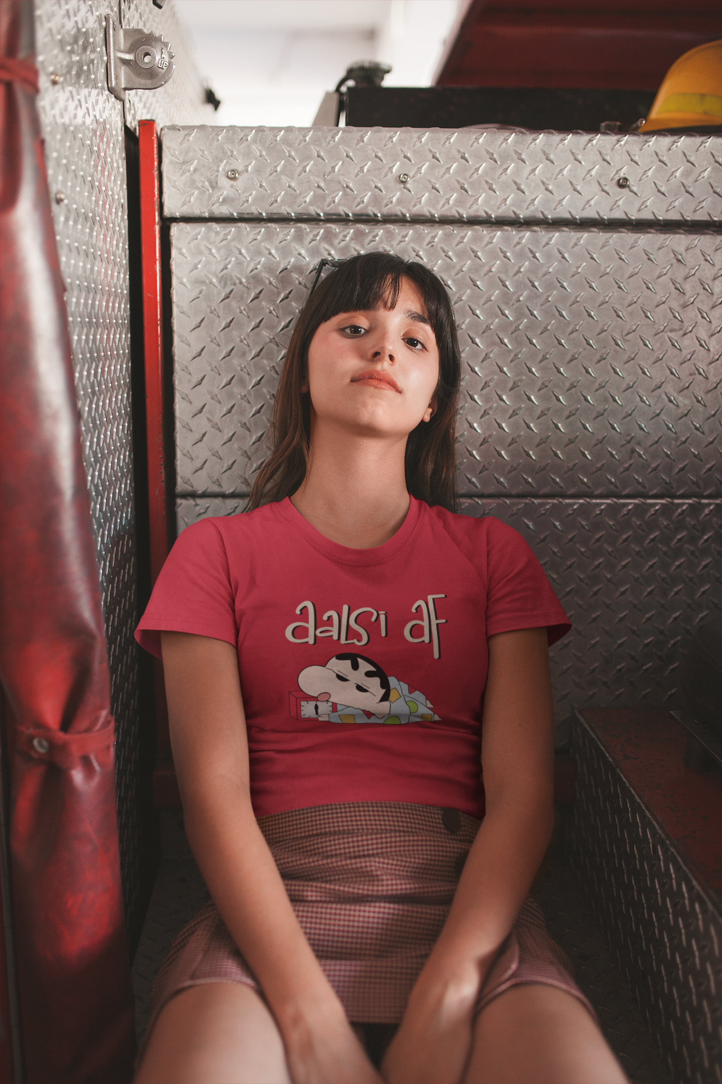 AALSI AF : SHINCHAN - HALF-SLEEVE T-SHIRTS RED