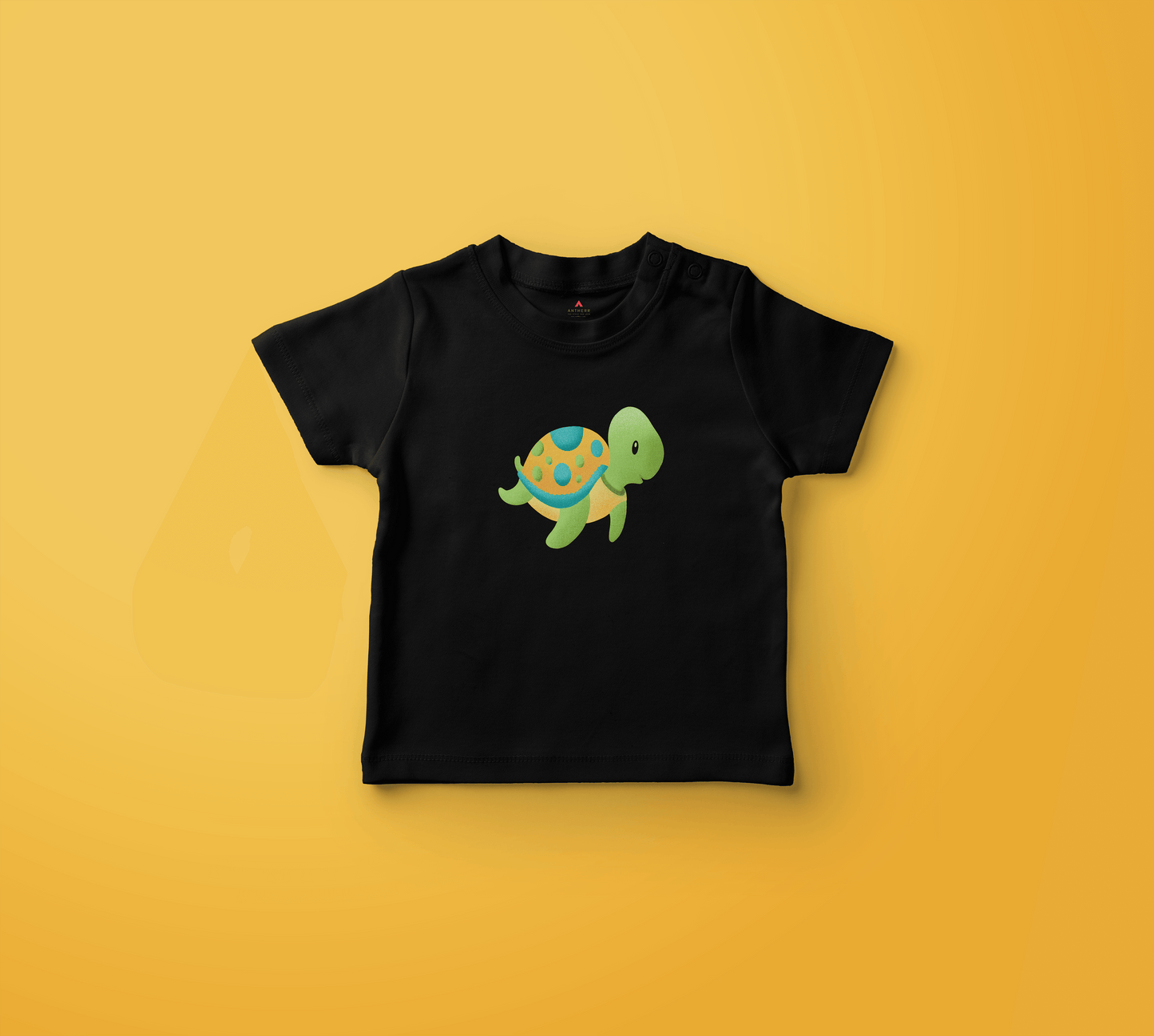 "BABY TURTLE" KIDS HALF-SLEEVE T-SHIRT'S BLACK