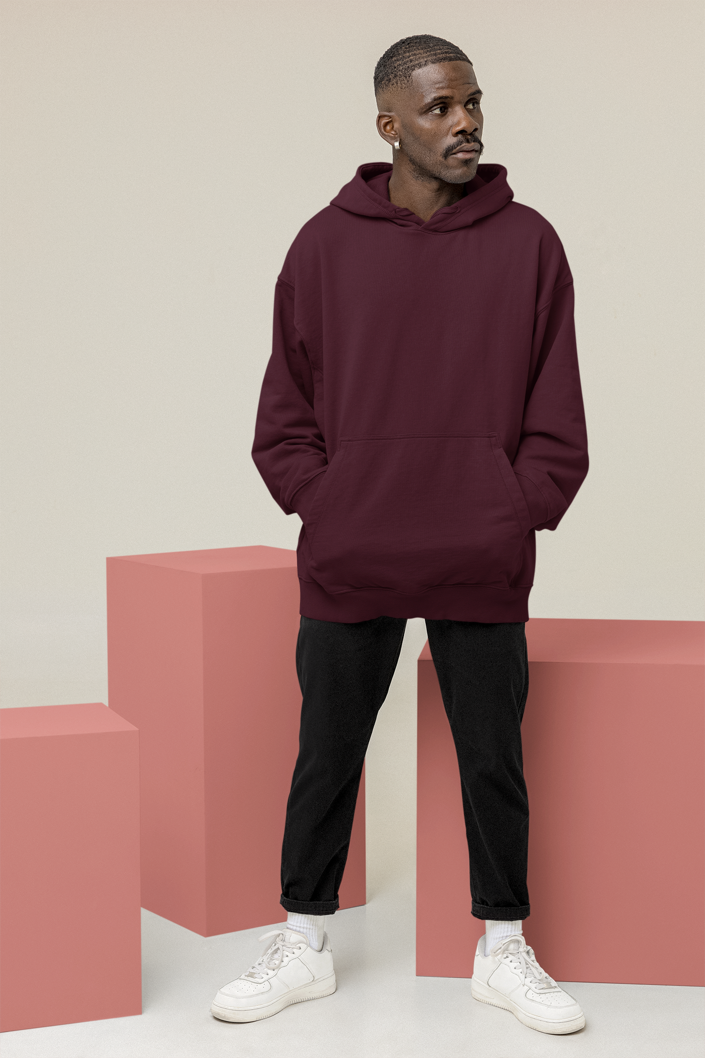 Basic Maroon Winter Hoodies MAROON