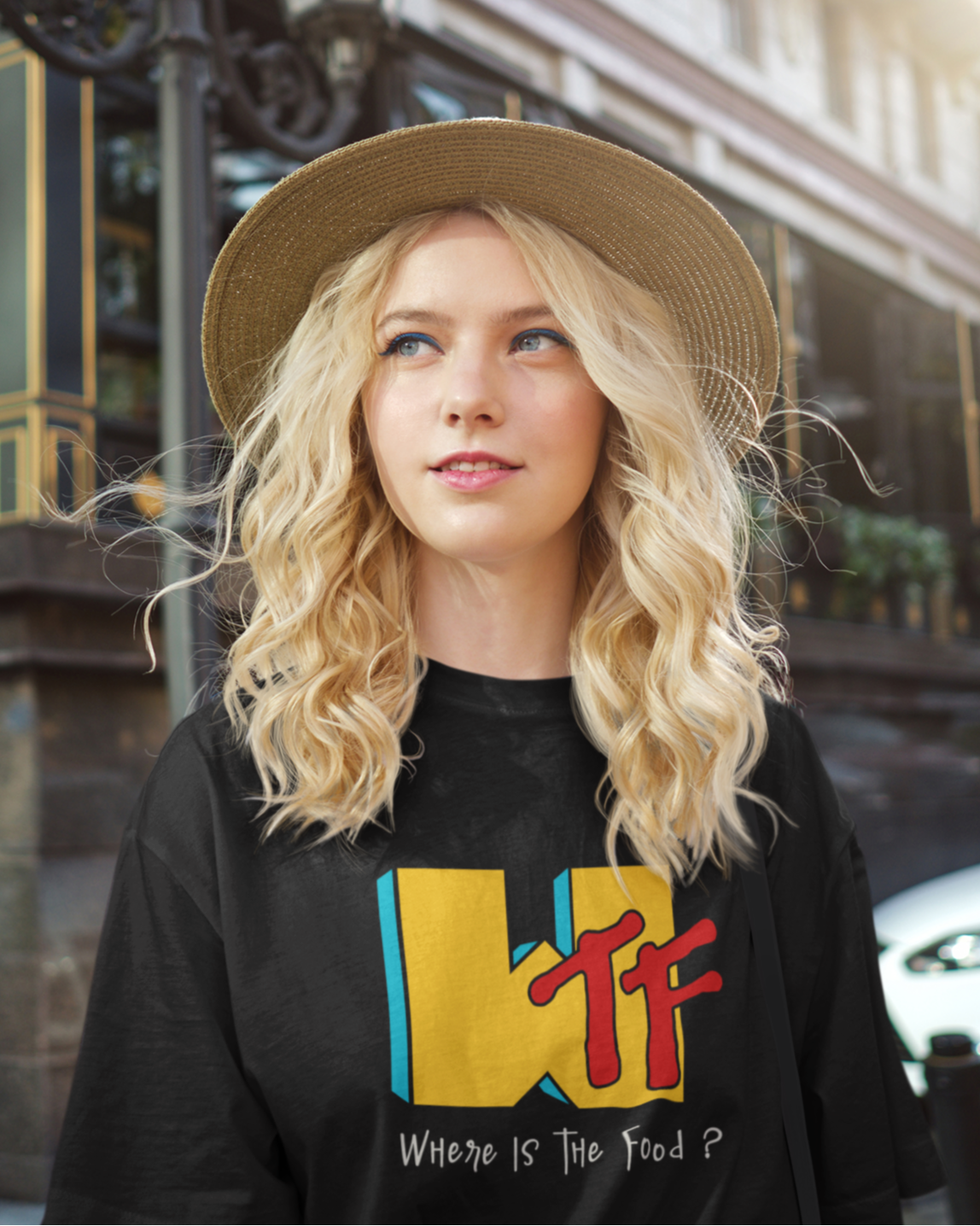 WTF : WHERE IS THE FOOD? - HALF-SLEEVE T-SHIRTS BLACK