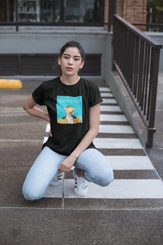 You Are The Cause Of My Euphoriya : BTS JUNGKOOK - HALF-SLEEVE T-SHIRTS BLACK