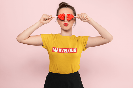 " MARVELOUS "- HALF-SLEEVE T-SHIRT YELLOW