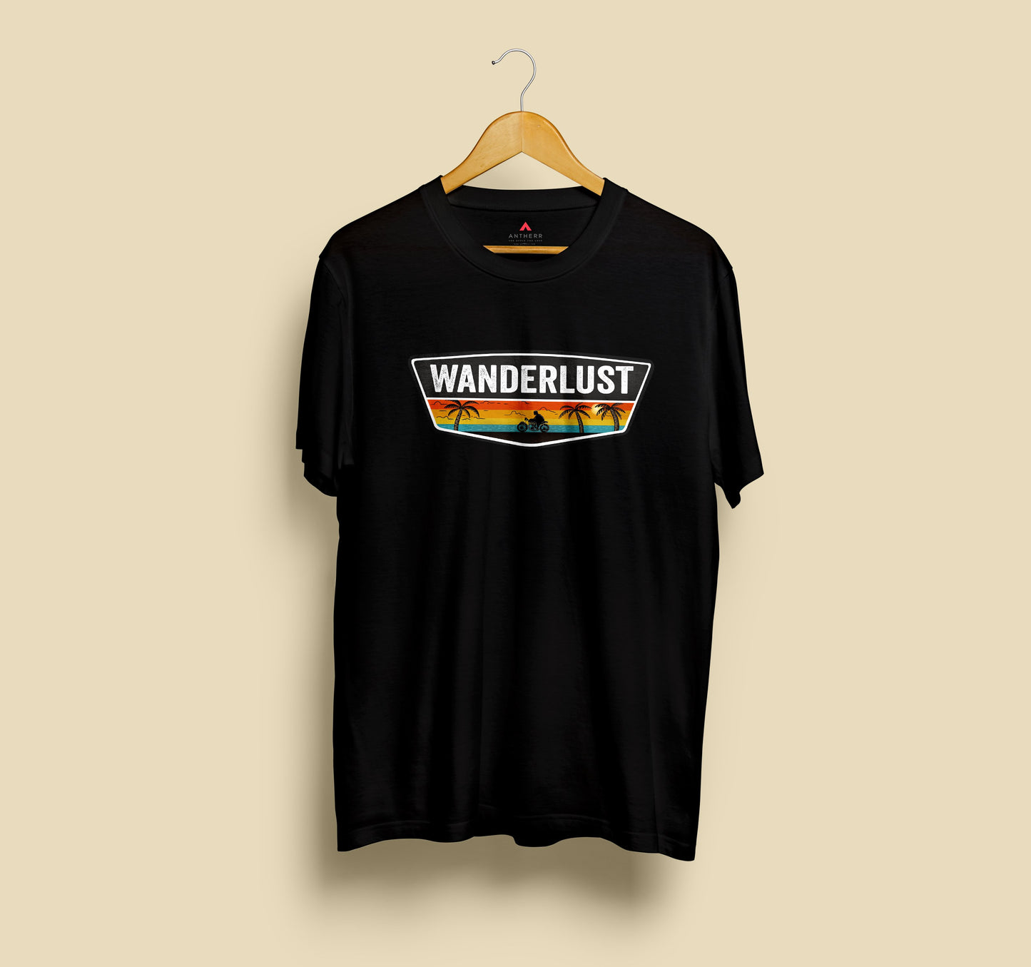 WANDERLUST HALF-SLEEVE T-SHIRT BLACK
