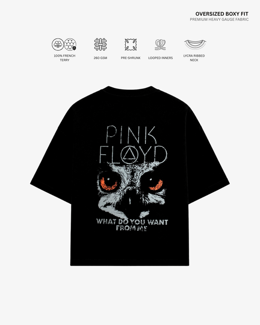 Pink Floyd Owl French Terry Oversized T-Shirt | Antherr Core