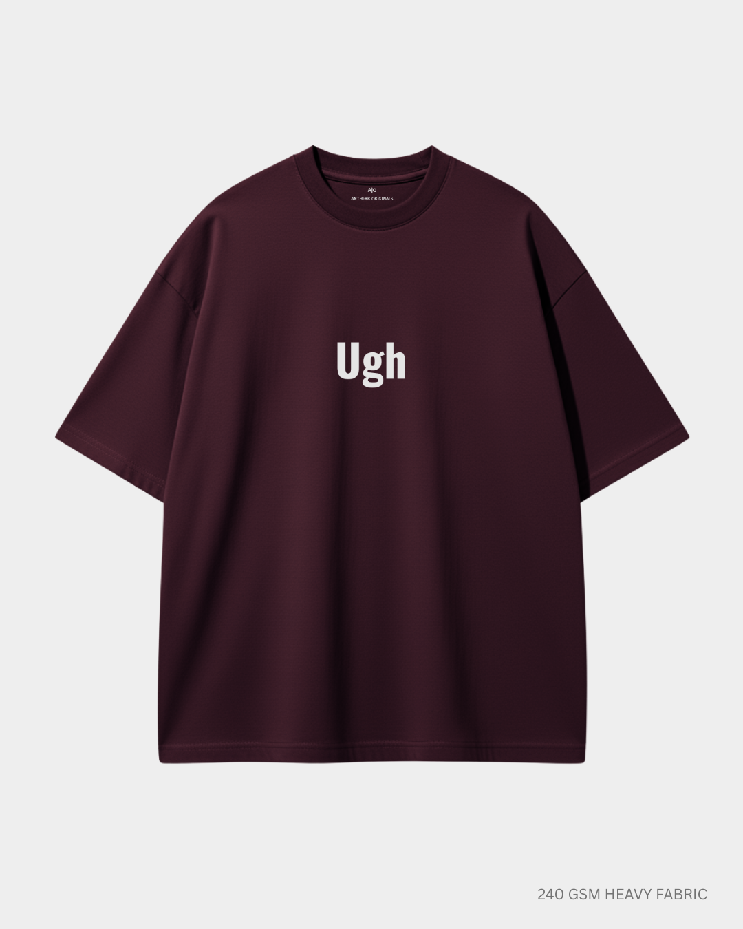 Ugh Minimal Text Unisex Oversized T-Shirt | Antherr Originals