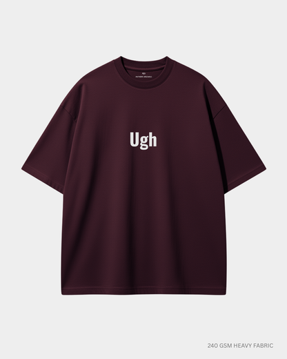 Ugh Minimal Text Unisex Oversized T-Shirt | Antherr Originals