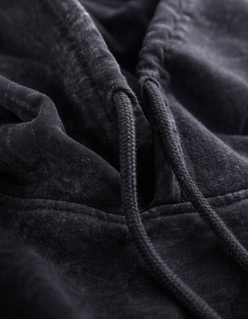 Black Acid Wash Hoodie