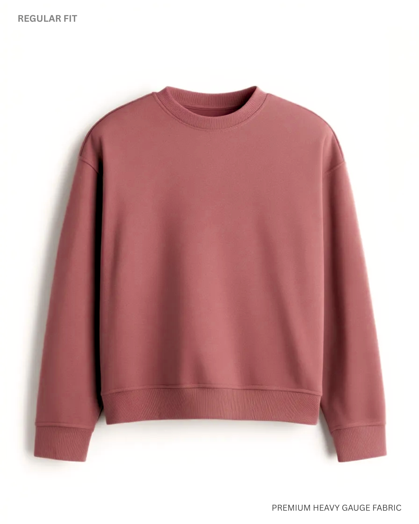 Basic Coral Red Unisex Winter Sweatshirt | Regular Fit CORAL RED
