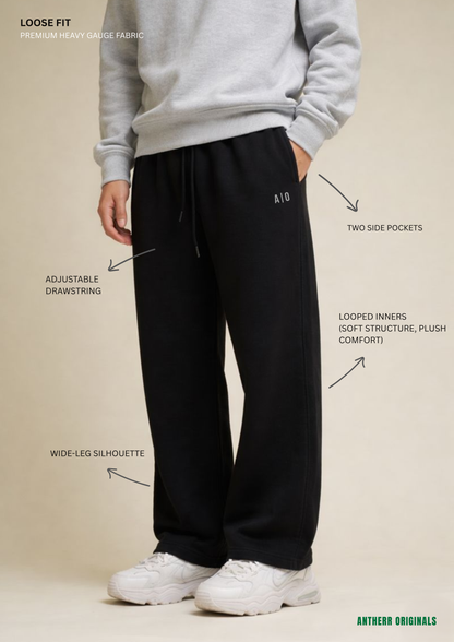 Black Unisex Everyday Sweatpants Black