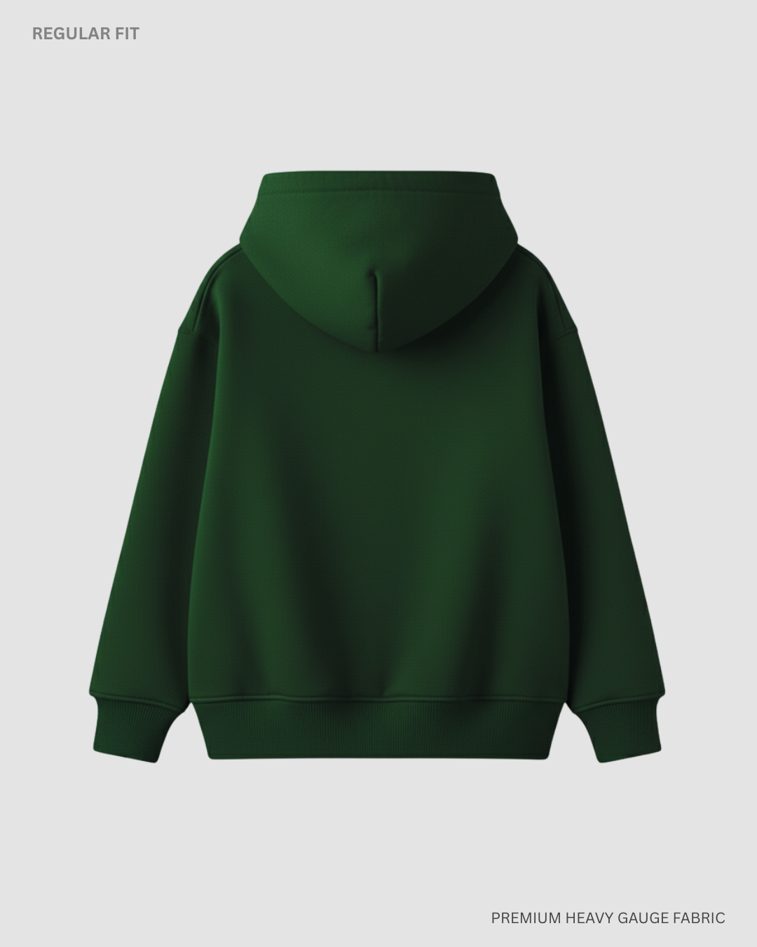Basic Bottle Green Unisex Winter Hoodies