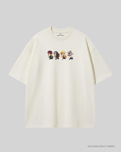 Demon Squad: Kimetsu no Yaiba: Anime Unisex Oversized T-Shirts