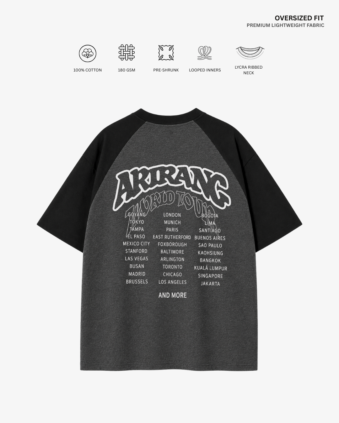 Arirang World Tour Unisex Ranglan Oversized T-Shirt | Antherr Core