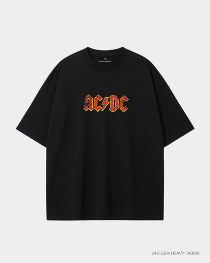 AC DC High Voltage Graphic Unisex Oversized T-Shirt | Antherr Core