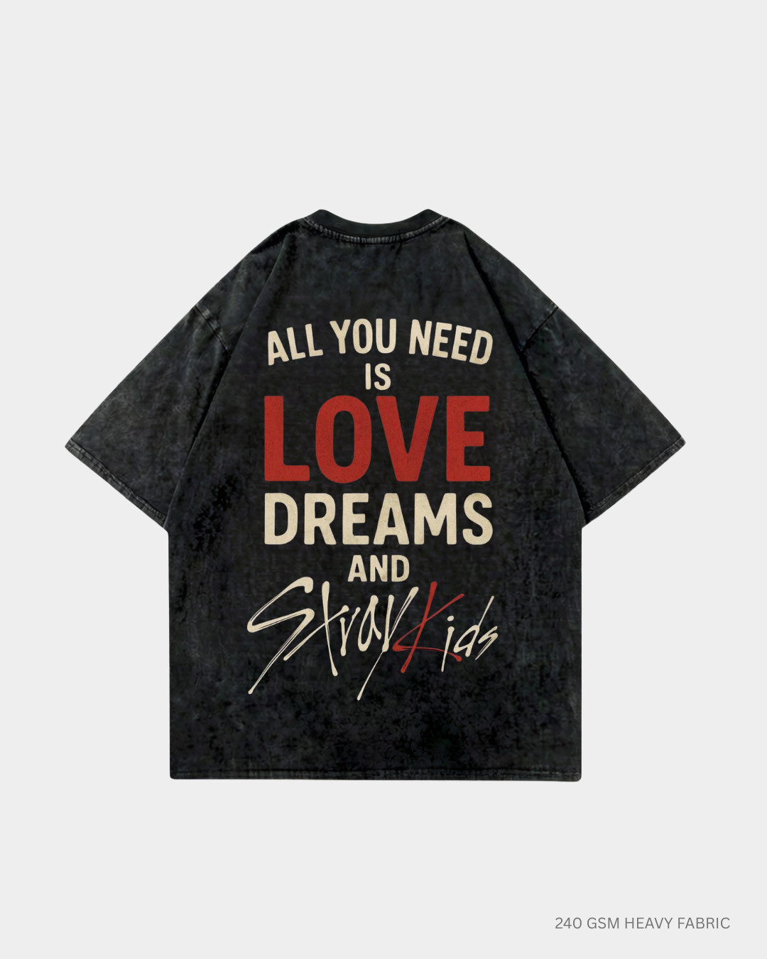 All You Need Straykids Acid Wash Oversized T-Shirt India | Antherr Core