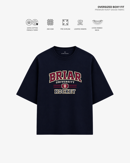 Briar U Hockey French Terry Oversized T-Shirt | Antherr Core