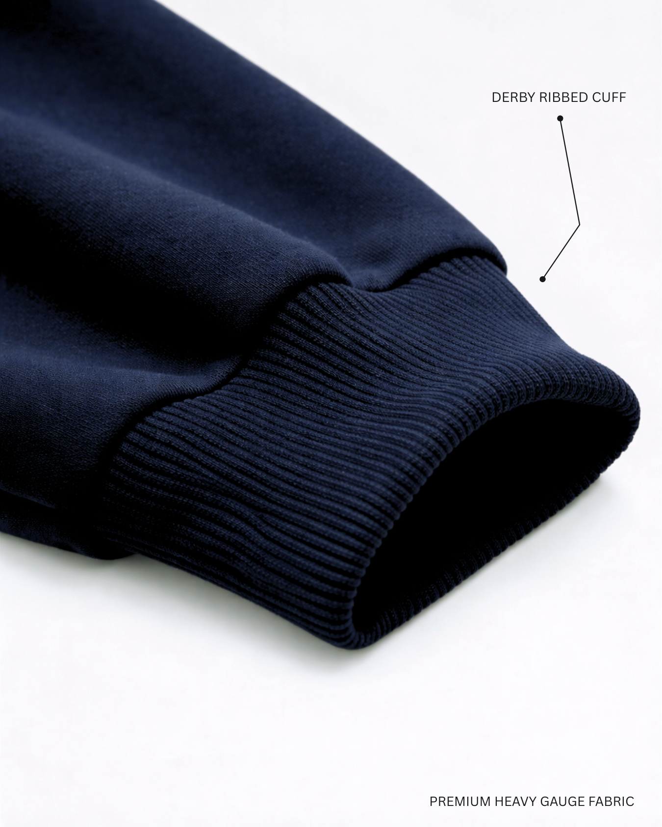 Basic Navy Blue Unisex Winter Sweatshirt | Regular Fit