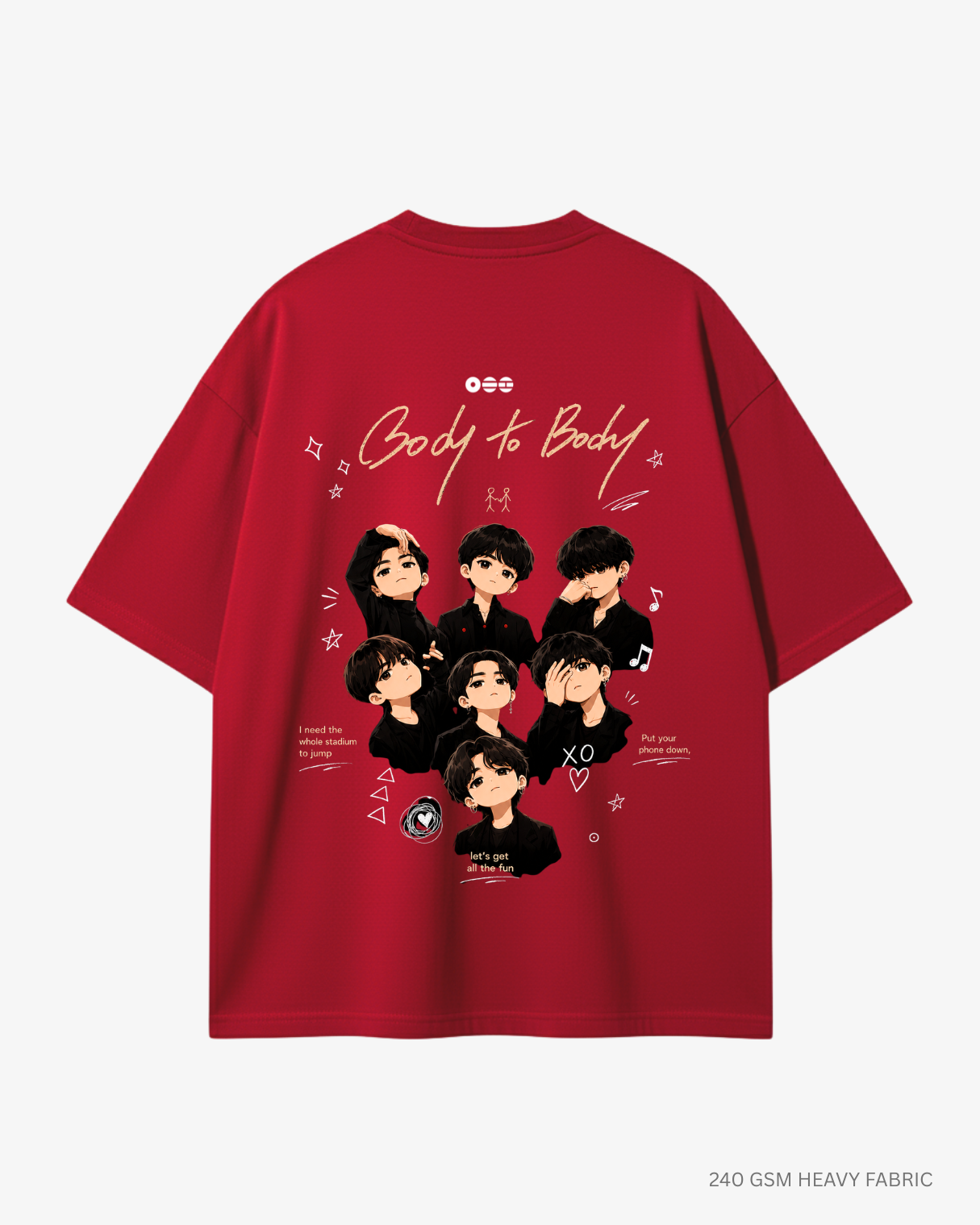 Chibi Body to Body Arirang Unisex Oversized T-Shirt