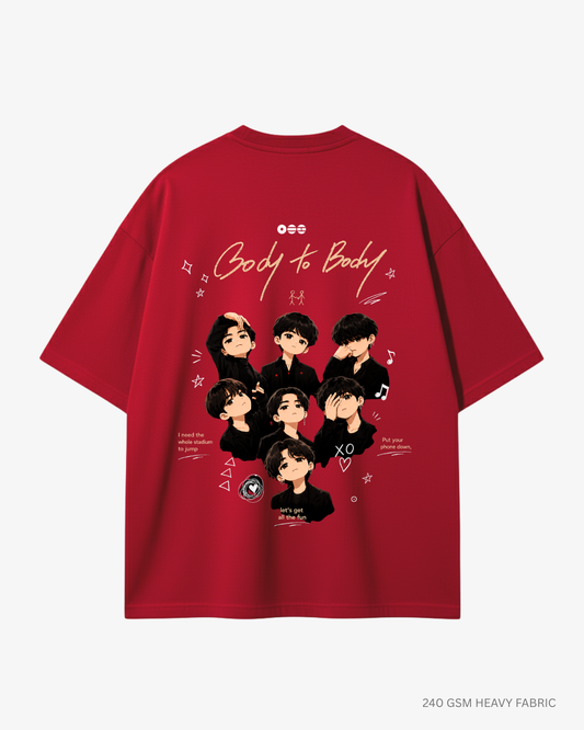 Chibi Body to Body Arirang Unisex Oversized T-Shirt