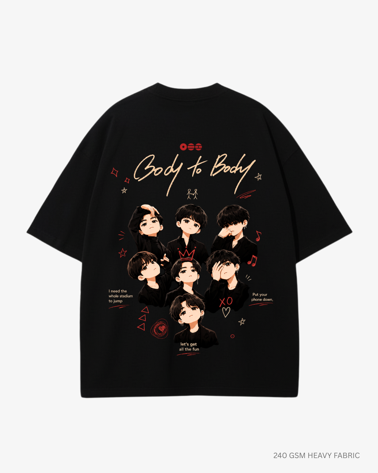 Chibi Body to Body Arirang Unisex Oversized T-Shirt