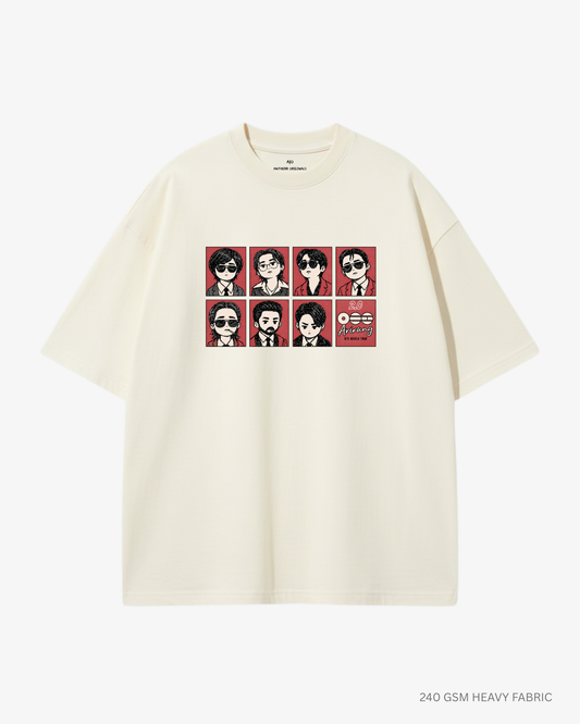 BTS 2.0 Arirang Unisex Oversized T-Shirt | Antherr Core (Copy) Off White Cotton 240 GSM