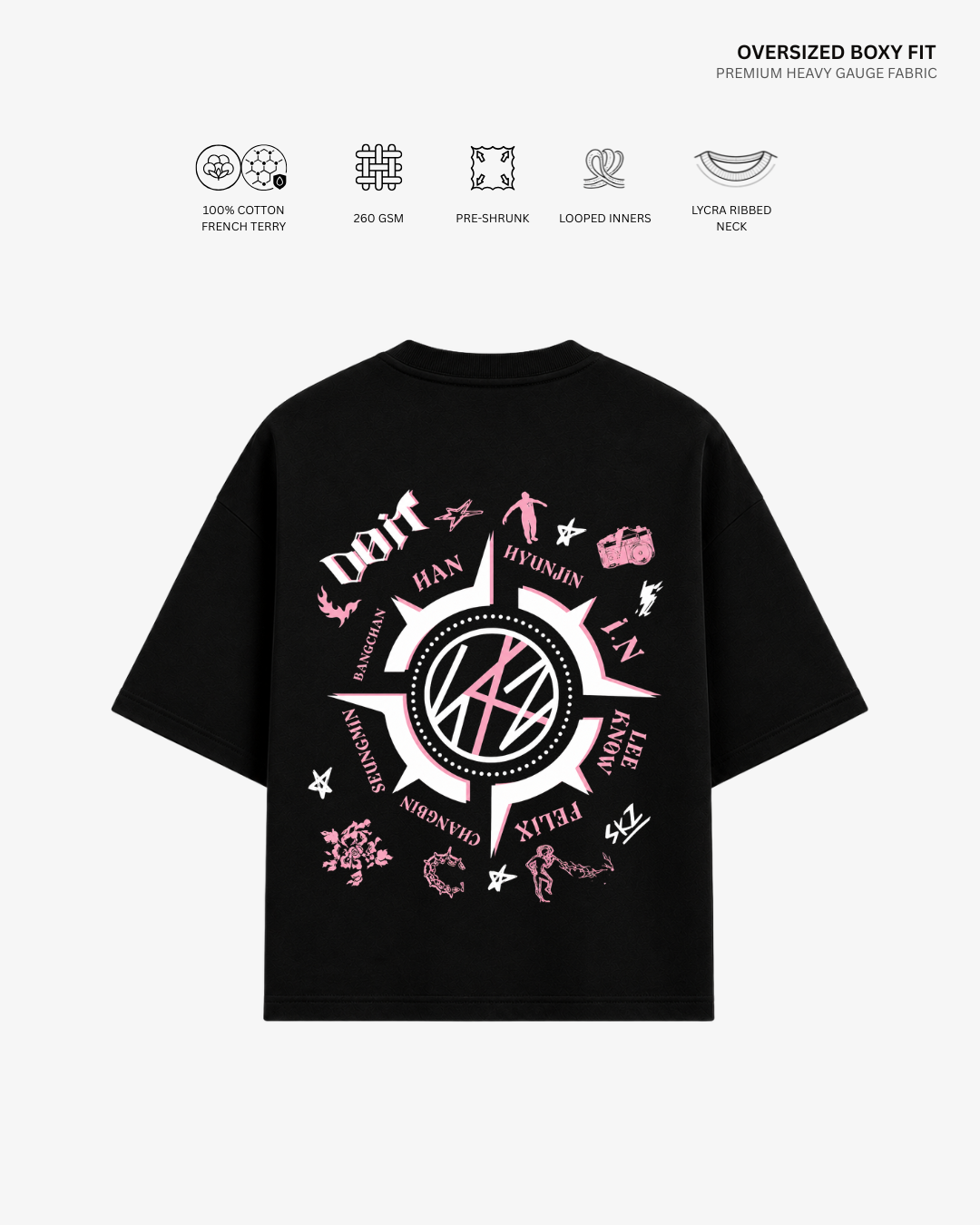 Stray Kids Do It French Terry Oversized T-Shirt | Antherr Core