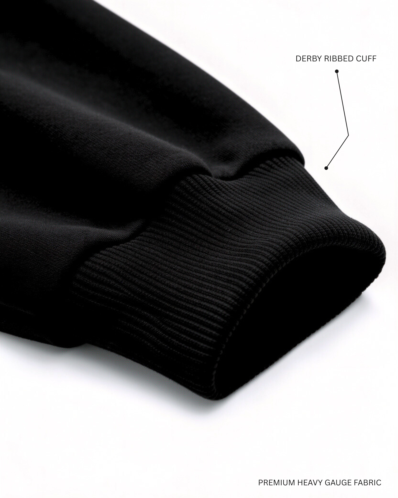 Basic Black Unisex Winter Sweatshirt | Regular Fit