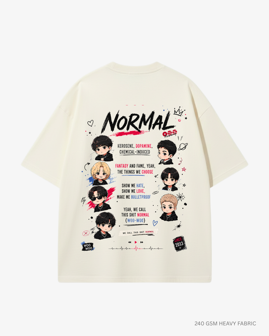 Normal Arirang BTS Unisex Oversized T-Shirt | Antherr Core Off White Cotton 240 GSM
