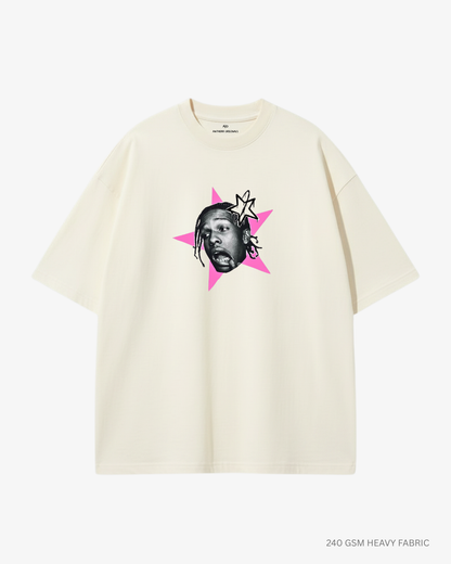 Asap Rocky Unisex Oversized T-Shirt | Antherr Core OFF WHITE Cotton 240 GSM