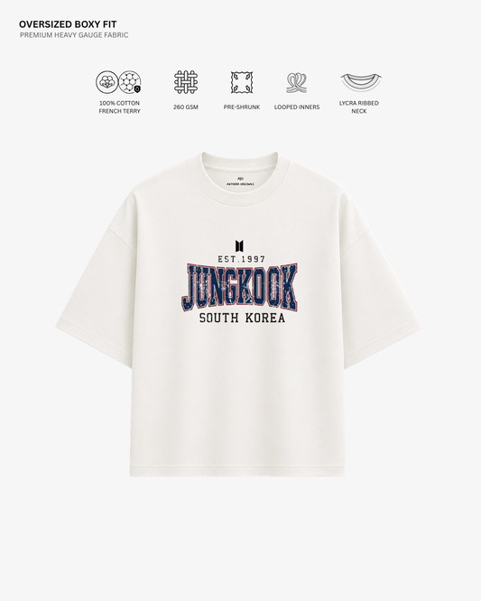 BTS Varsity Edition French Terry Oversized T-Shirt | Antherr Core