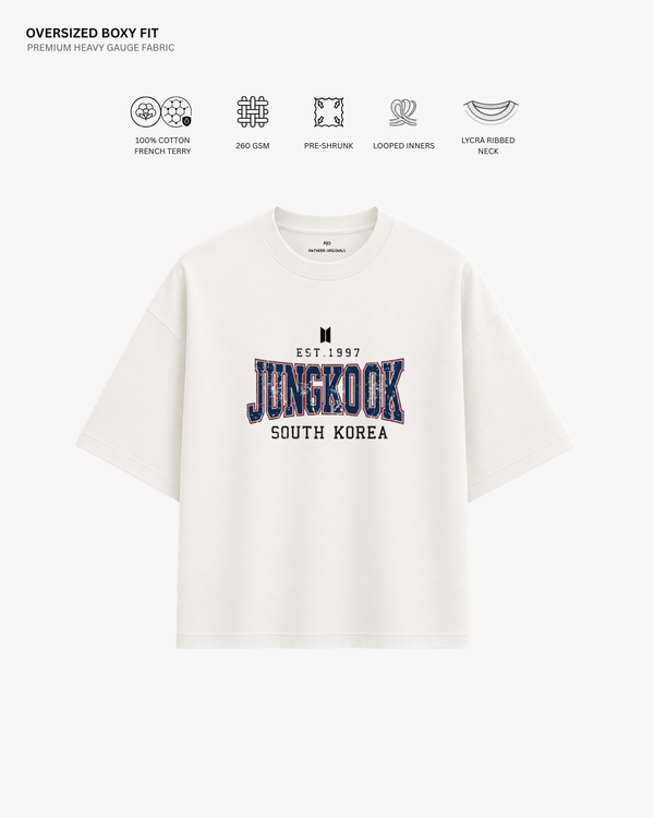 BTS Varsity Edition French Terry Oversized T-Shirt | Antherr Core