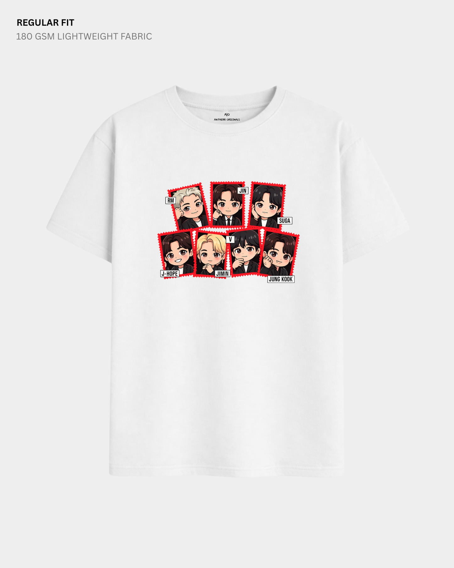 Chibi Arirang BTS Member Regular Fit T-Shirt | Antherr Core