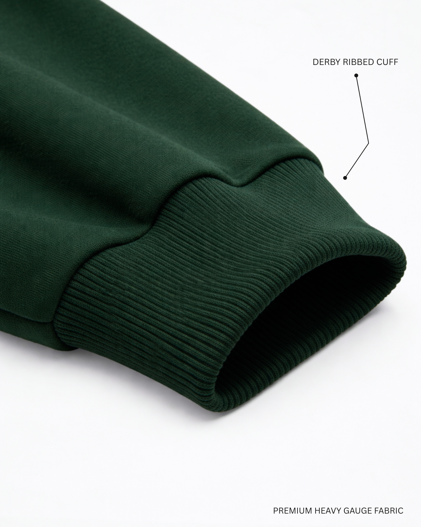Basic Bottle Green Unisex Winter Sweatshirt | Regular Fit