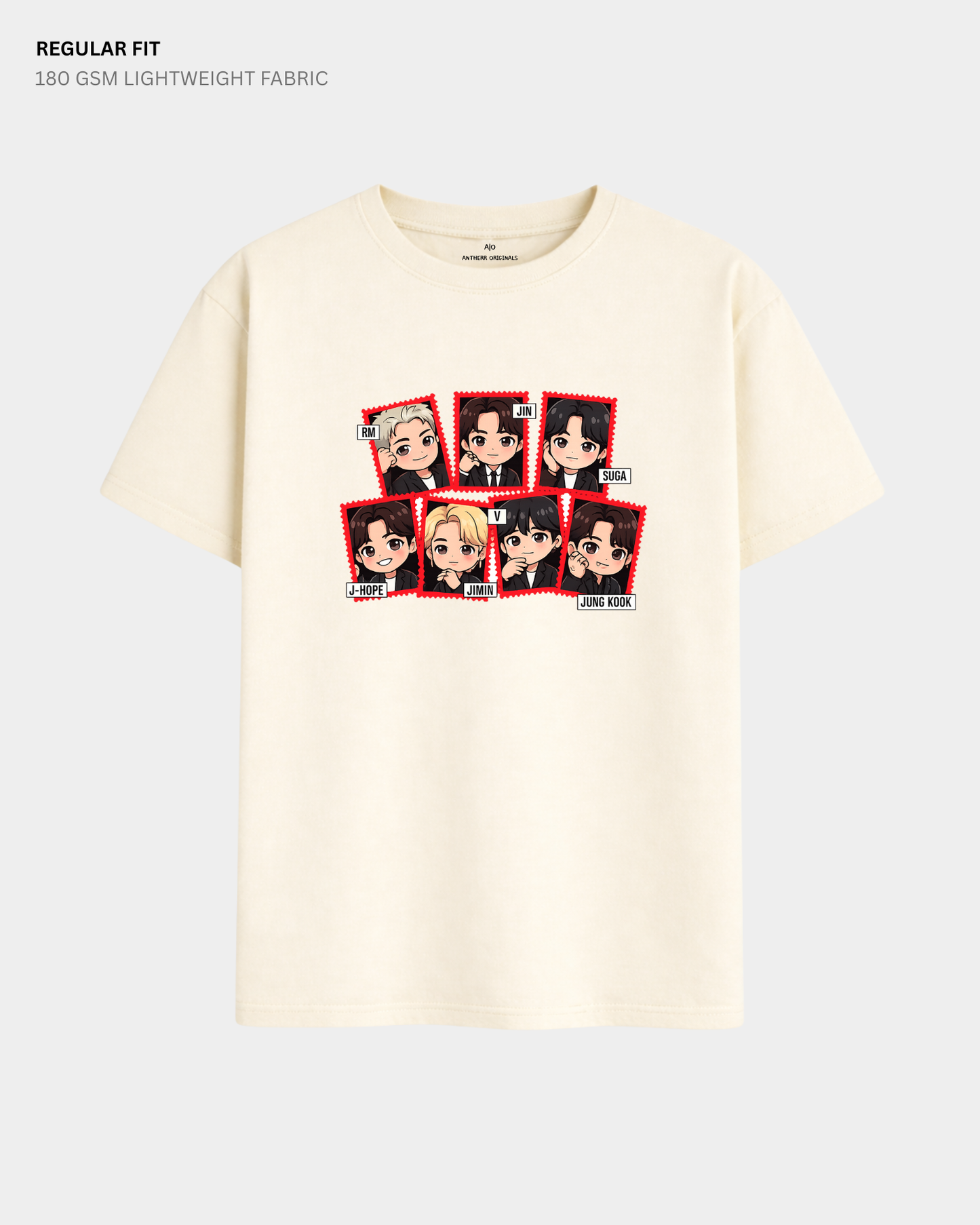 Chibi Arirang BTS Member Regular Fit T-Shirt | Antherr Core