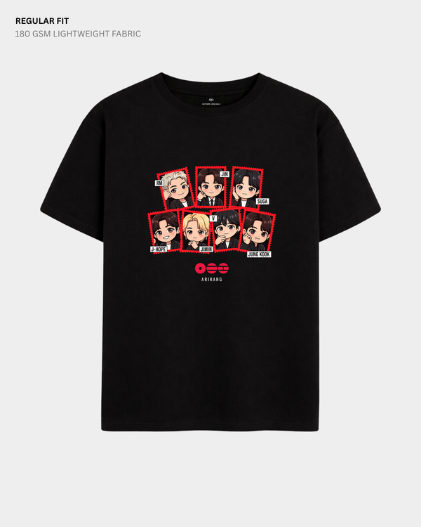 Chibi Arirang BTS Member Regular Fit T-Shirt | Antherr Core