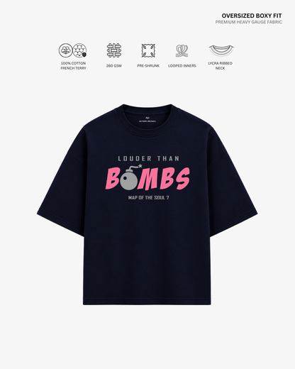 Louder Than Bombs French Terry Oversized T-Shirt | Antherr Core