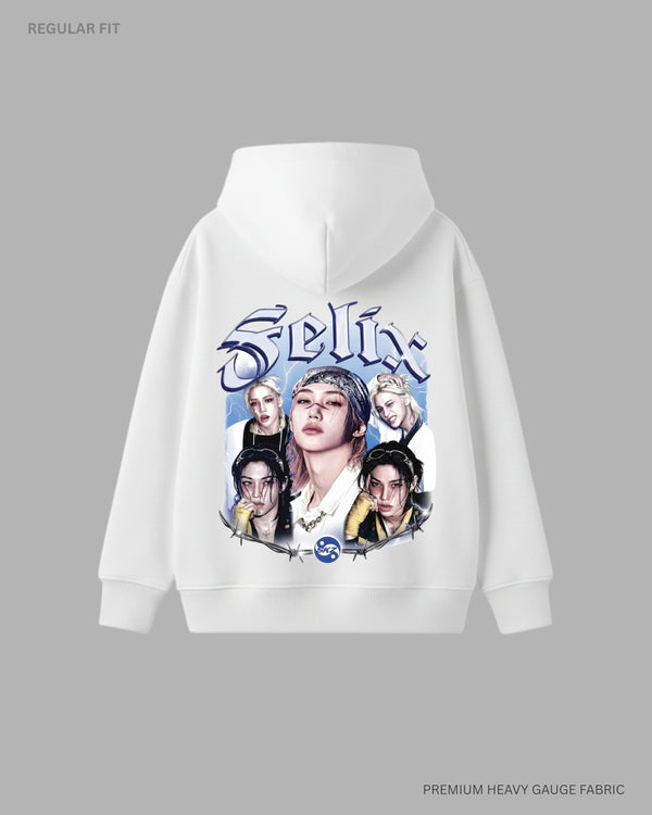 Felix: Straykids- Winter Hoodie WHITE