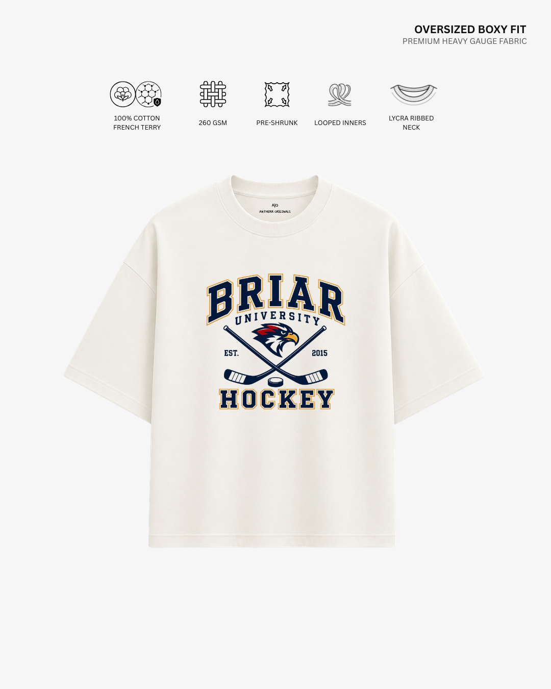 Briar U French Terry Oversized T-Shirt | Antherr Core