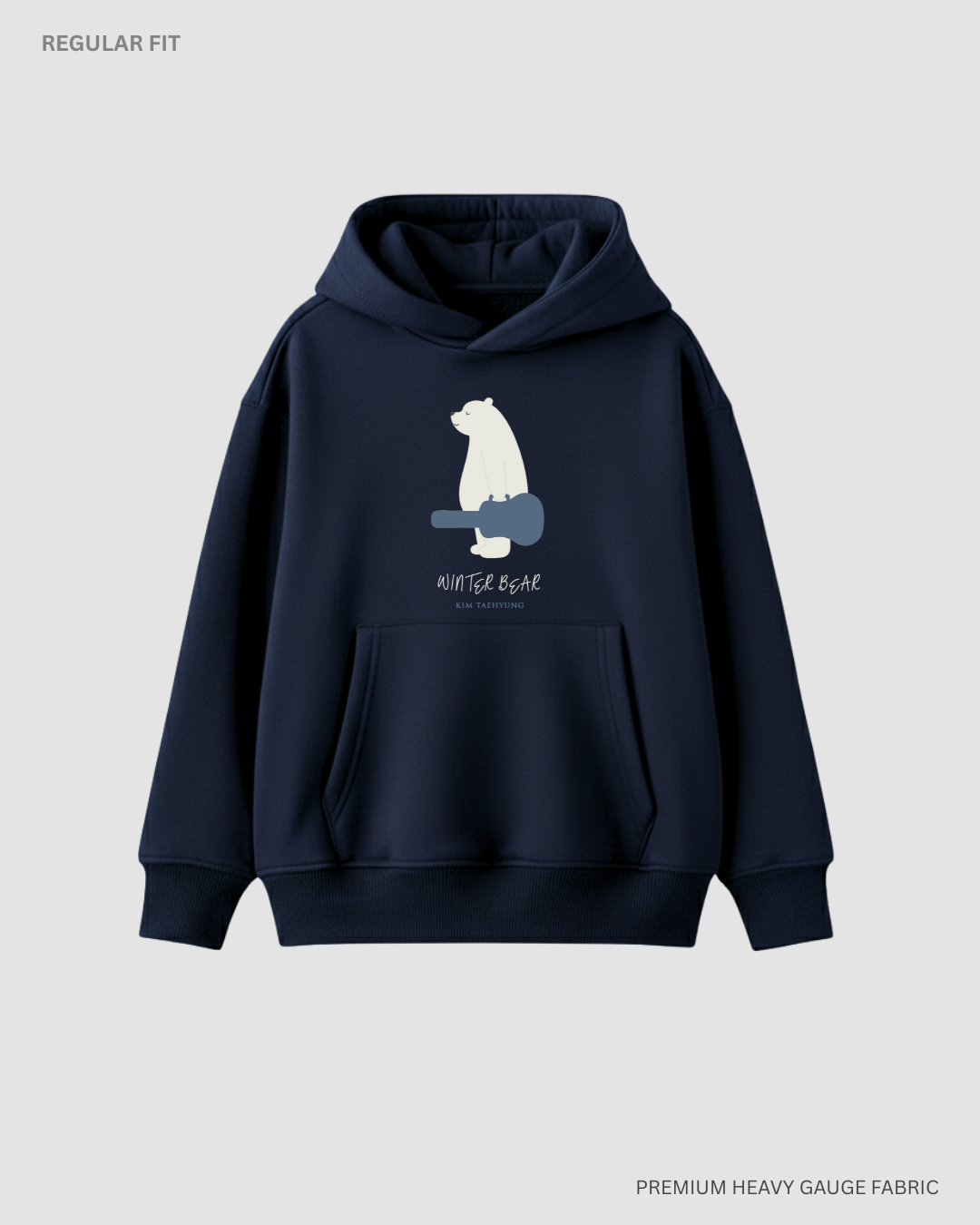 Winter Bear- Kim Taehyung BTS - WINTER HOODIES NAVY BLUE